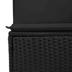 Maison Exclusive Salons De Jardin | - Salon de jardin 9 pcs avec coussins noir résine tressée