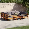 Maison Exclusive - Salon de jardin avec coussins 6 pcs bois d'acacia solide Discount