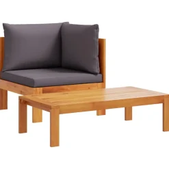 Maison Exclusive - Salon de jardin avec coussins 6 pcs bois d'acacia solide Discount
