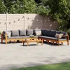 Maison Exclusive - Salon de jardin avec coussins 6 pcs bois d'acacia solide Discount