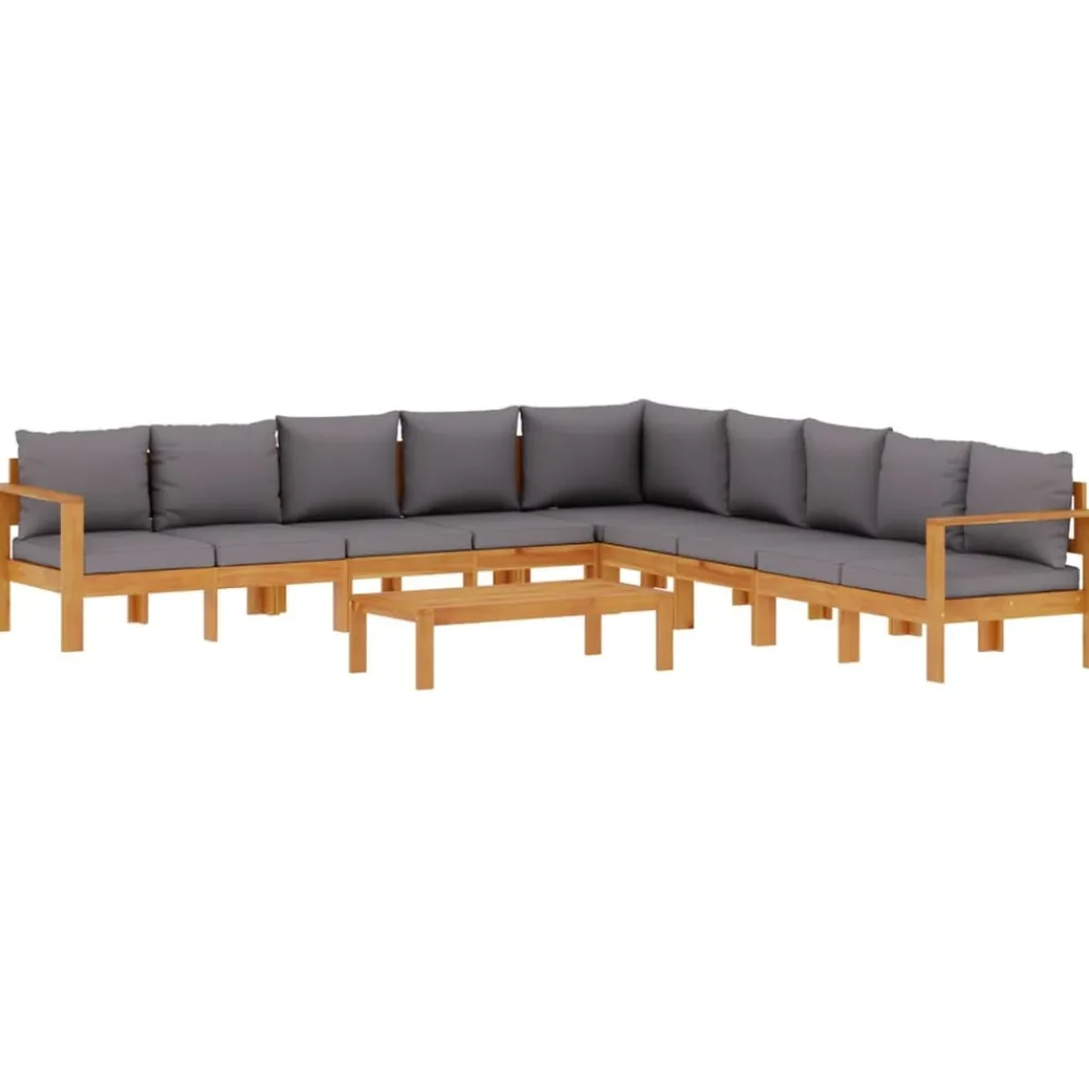 Maison Exclusive - Salon de jardin avec coussins 6 pcs bois d'acacia solide Discount