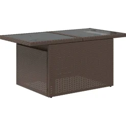 Maison Exclusive - Salon de jardin avec coussins 7 pcs marron résine tressée Discount