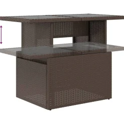 Maison Exclusive - Salon de jardin avec coussins 7 pcs marron résine tressée Discount