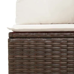 Maison Exclusive - Salon de jardin avec coussins 7 pcs marron résine tressée Discount