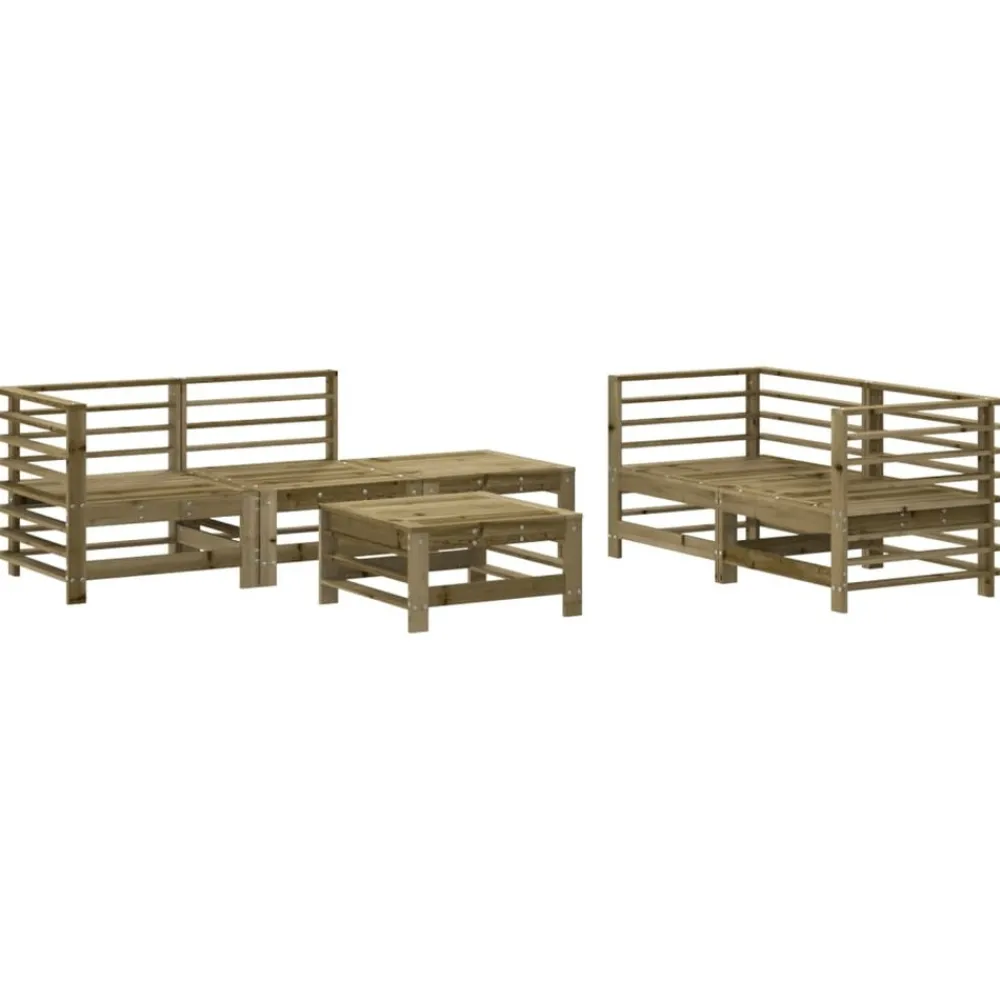 Maison Exclusive - Salon de jardin 6 pcs bois de pin imprégné Online