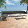 Maison Exclusive - Salon de jardin 5 pcs textilène aluminium noir