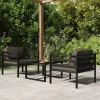 Maison Exclusive - Salon de jardin 3 pcs avec coussins aluminium anthracite Online