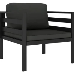 Maison Exclusive - Salon de jardin 3 pcs avec coussins aluminium anthracite Online
