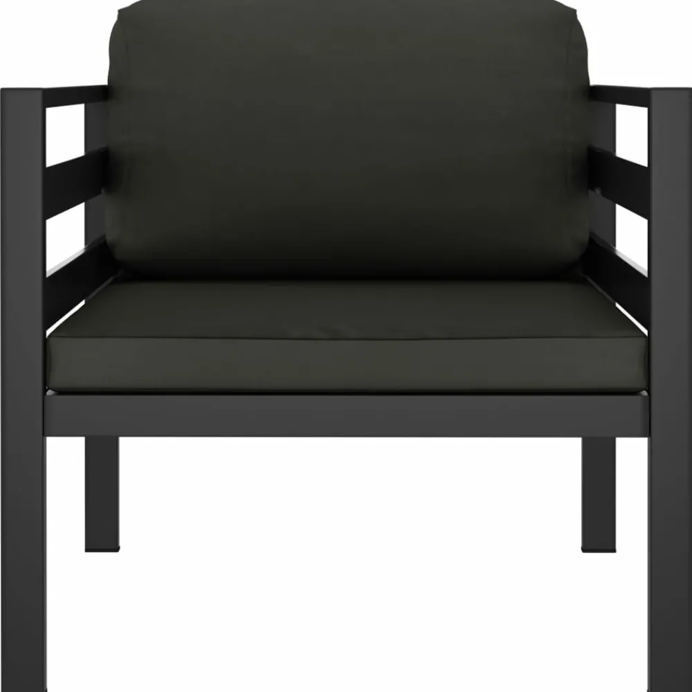 Maison Exclusive - Salon de jardin 3 pcs avec coussins aluminium anthracite Online