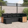 Maison Exclusive - Salon de jardin 6 pcs avec coussins noir résine tressée Outlet