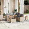 Maison Exclusive - Salon de jardin avec coussins 6 pcs beige résine tressée Online