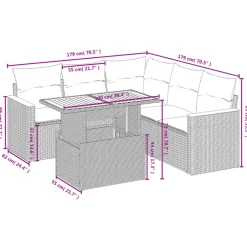 Maison Exclusive - Salon de jardin avec coussins 6 pcs beige résine tressée Online