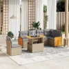 Maison Exclusive - Salon de jardin avec coussins 7 pcs beige résine tressée Outlet