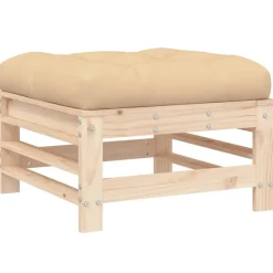 Maison Exclusive - Salon de jardin 7 pcs avec coussins bois massif Discount