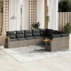 Maison Exclusive - Salon de jardin 9 pcs avec coussins gris résine tressée Hot
