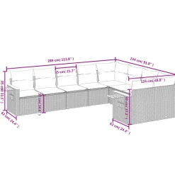 Maison Exclusive - Salon de jardin 9 pcs avec coussins gris résine tressée Hot