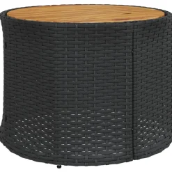 Maison Exclusive - Salon de jardin 3 pcs demi-rond noir résine tressée Clearance