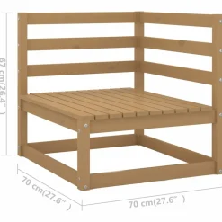 Maison Exclusive Salons De Jardin | - Salon de jardin 10 pcs bois de pin massif