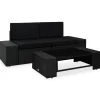 Maison Exclusive - Salon de jardin 3 pcs résine tressée noir Online