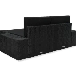 Maison Exclusive - Salon de jardin 3 pcs résine tressée noir Online
