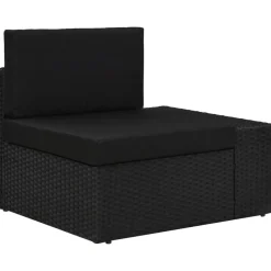Maison Exclusive - Salon de jardin 3 pcs résine tressée noir Online