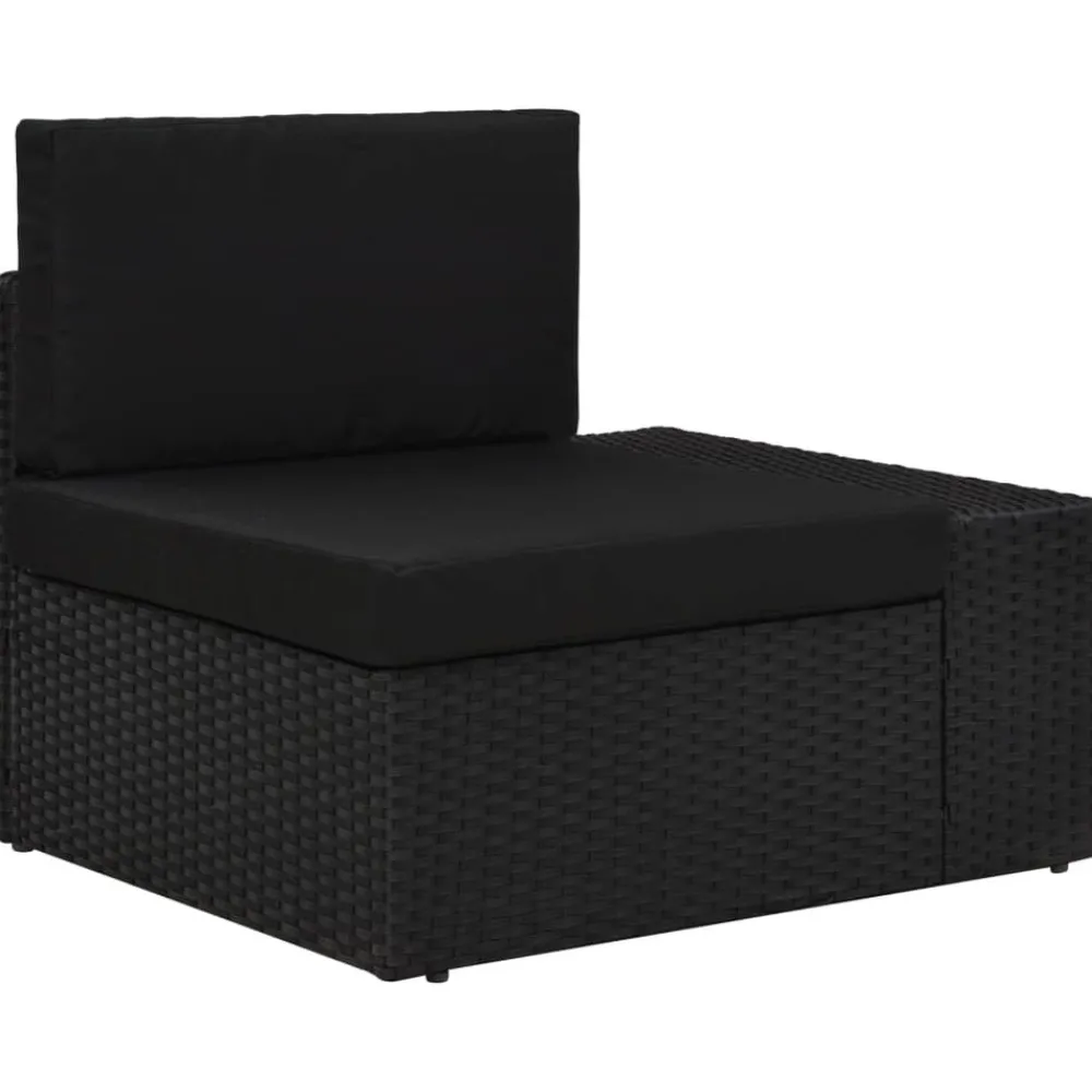 Maison Exclusive - Salon de jardin 3 pcs résine tressée noir Online