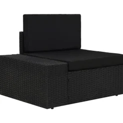 Maison Exclusive - Salon de jardin 3 pcs résine tressée noir Online