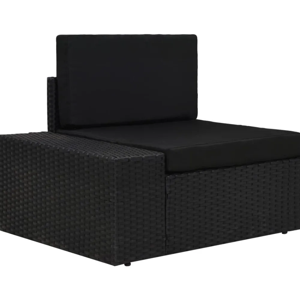 Maison Exclusive - Salon de jardin 3 pcs résine tressée noir Online