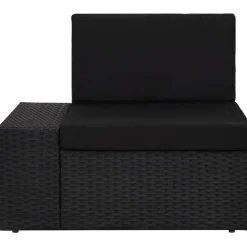 Maison Exclusive - Salon de jardin 3 pcs résine tressée noir Online