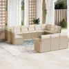 Maison Exclusive - Salon de jardin avec coussins 13 pcs beige résine tressée Clearance