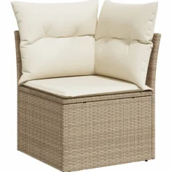 Maison Exclusive - Salon de jardin avec coussins 13 pcs beige résine tressée Clearance
