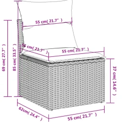 Maison Exclusive - Salon de jardin avec coussins 13 pcs beige résine tressée Clearance