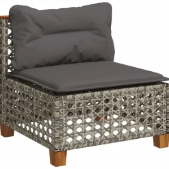 Maison Exclusive - Salon de jardin 8 pcs avec coussins gris résine tressée