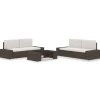 Maison Exclusive - Salon de jardin 5 pcs résine tressée marron Hot