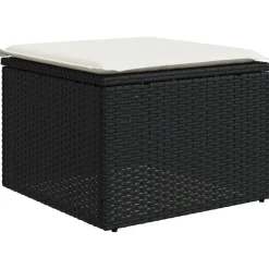 Maison Exclusive - Salon de jardin 6 pcs avec coussins noir résine tressée Best