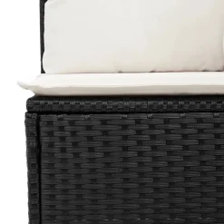 Maison Exclusive - Salon de jardin 6 pcs avec coussins noir résine tressée Best