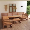 Maison Exclusive - Salon de jardin 9 pcs bois de pin massif Best