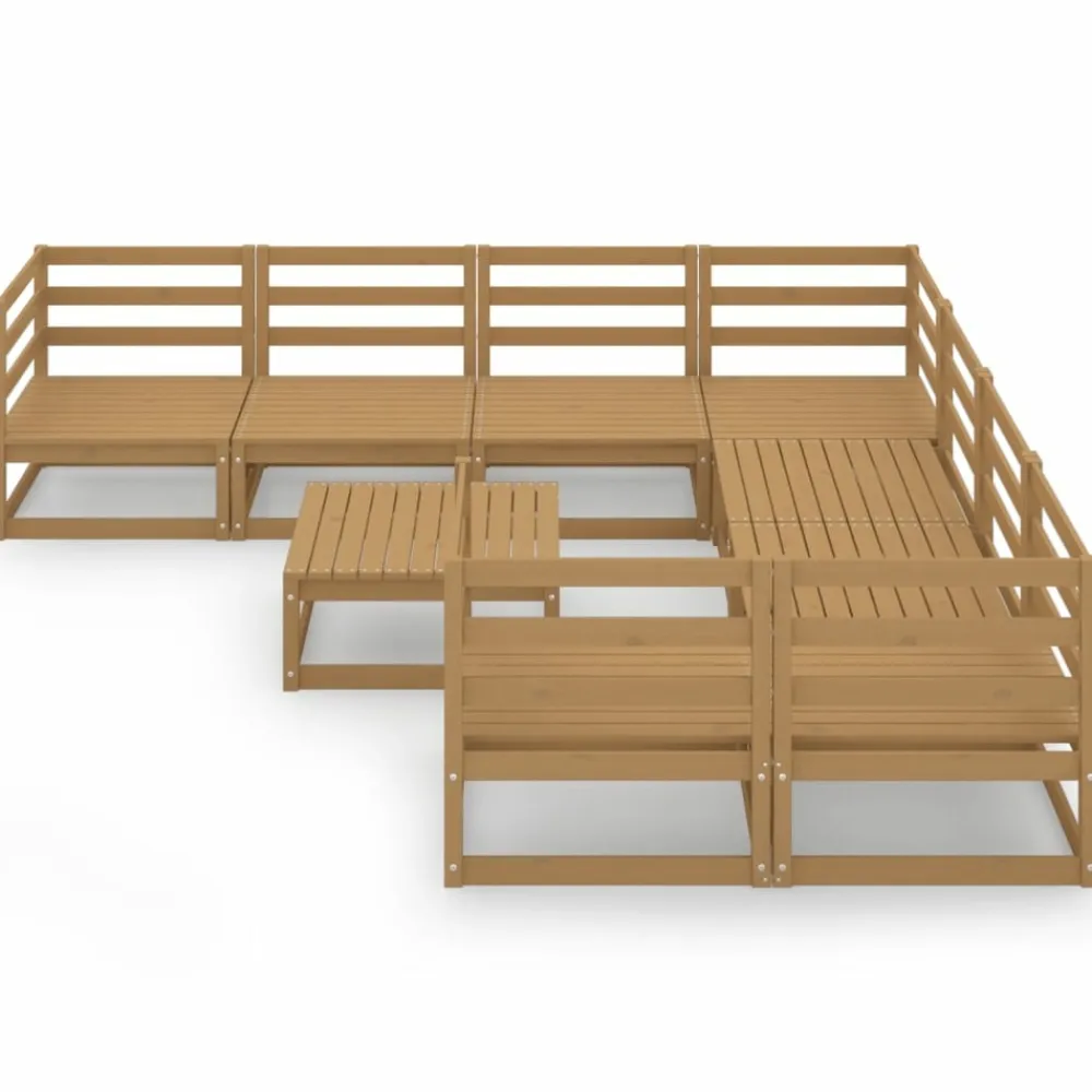 Maison Exclusive - Salon de jardin 9 pcs bois de pin massif Best