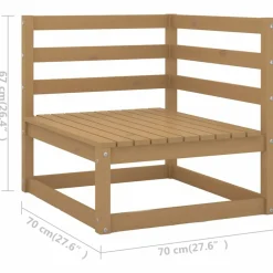 Maison Exclusive - Salon de jardin 9 pcs bois de pin massif Best