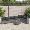 Maison Exclusive - Salon de jardin 8 pcs avec coussins gris résine tressée Discount