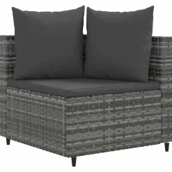 Maison Exclusive - Salon de jardin 8 pcs avec coussins gris résine tressée Discount