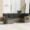 Maison Exclusive - Salon de jardin 6 pcs avec coussins gris résine tressée Online