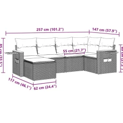 Maison Exclusive - Salon de jardin 6 pcs avec coussins gris résine tressée Online
