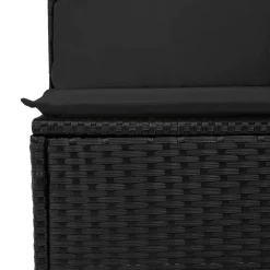 Maison Exclusive - Salon de jardin 8 pcs avec coussins noir résine tressée Online