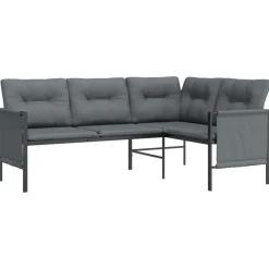 Maison Exclusive Salons De Jardin | - Salon de jardin 2 pcs anthracite acier