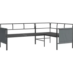 Maison Exclusive Salons De Jardin | - Salon de jardin 2 pcs anthracite acier