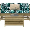 Maison Exclusive - Salon de jardin 3 pcs bois de pin imprégné Clearance