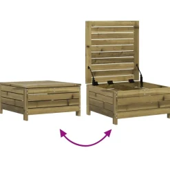 Maison Exclusive - Salon de jardin 3 pcs bois de pin imprégné Clearance