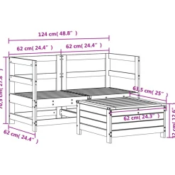Maison Exclusive - Salon de jardin 3 pcs bois de pin imprégné Clearance