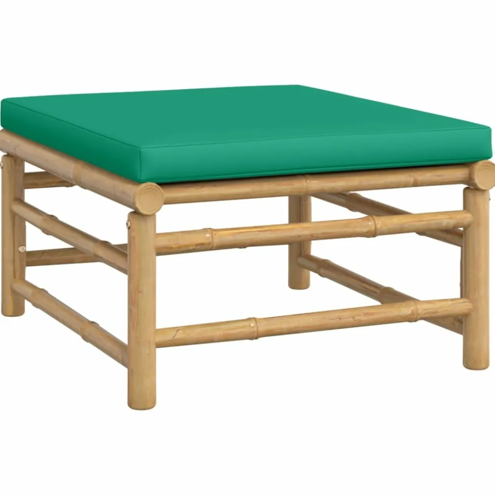 Maison Exclusive - Salon de jardin 8 pcs avec coussins vert bambou Discount